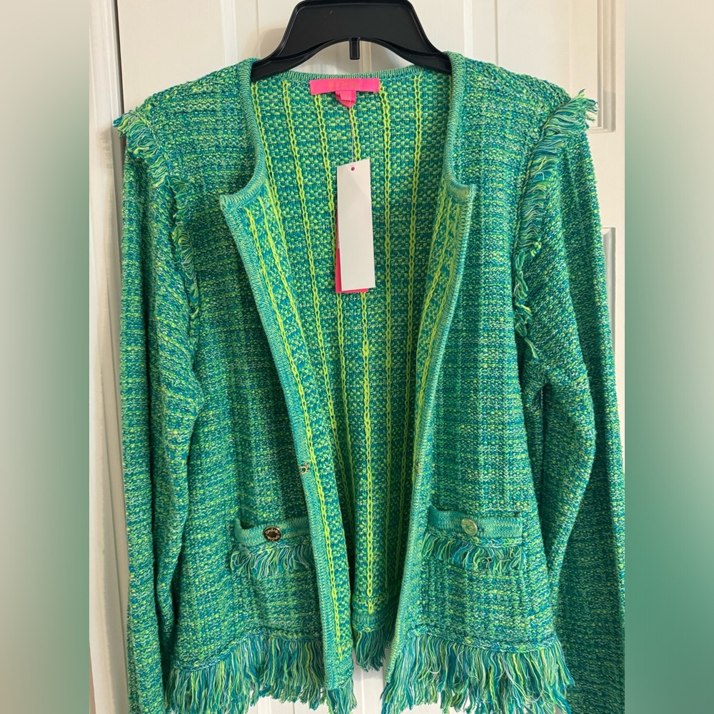 NWT Lilly Pulitzer Green Simora Cardigan